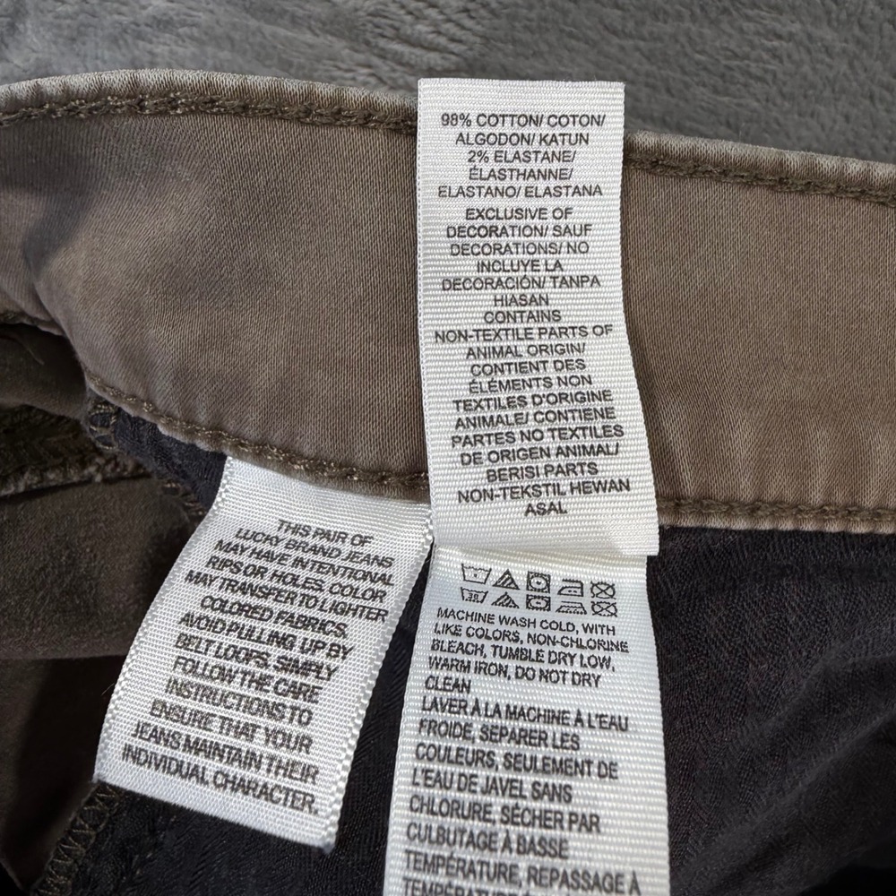 Lucky Brand 410 Athletic Slim Jeans Men's‎ Size 38x28 Brown Tan Denim *Hemmed* - Picture 5 of 8